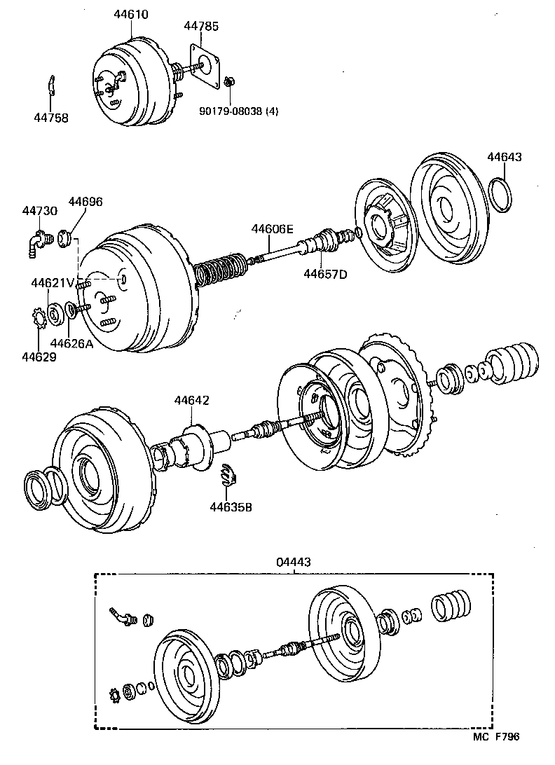44610-60331 BOOSTER ASSY, BRAKE product image