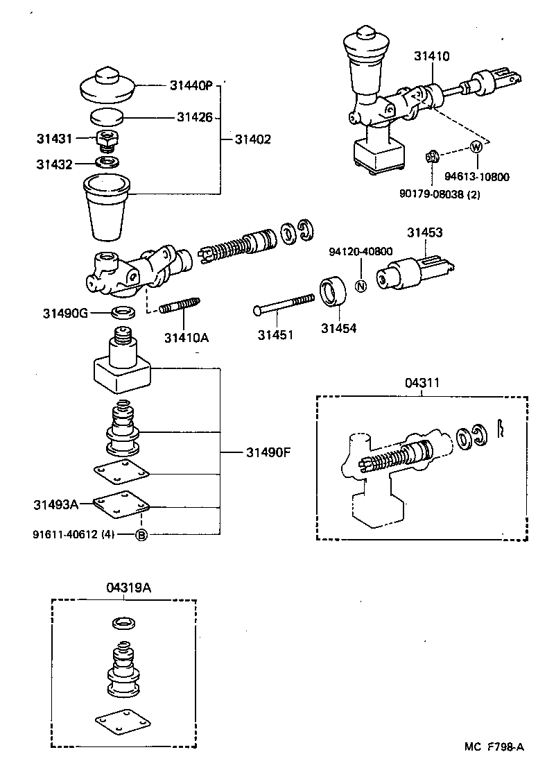 31415-60010 GASKET, CLUTCH MASTER CYLINDER product image