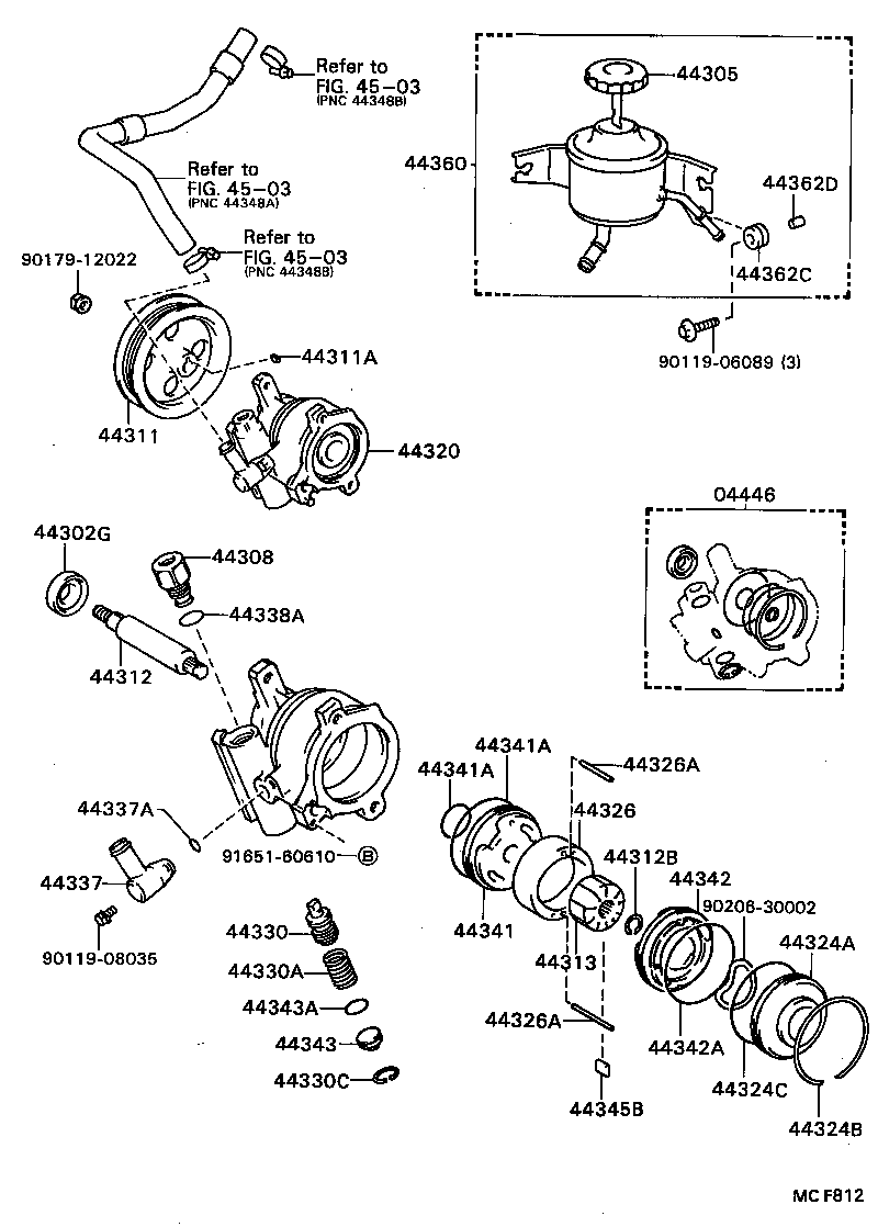 44360-16021 RESERVOIR ASSY, VANE PUMP OIL product image