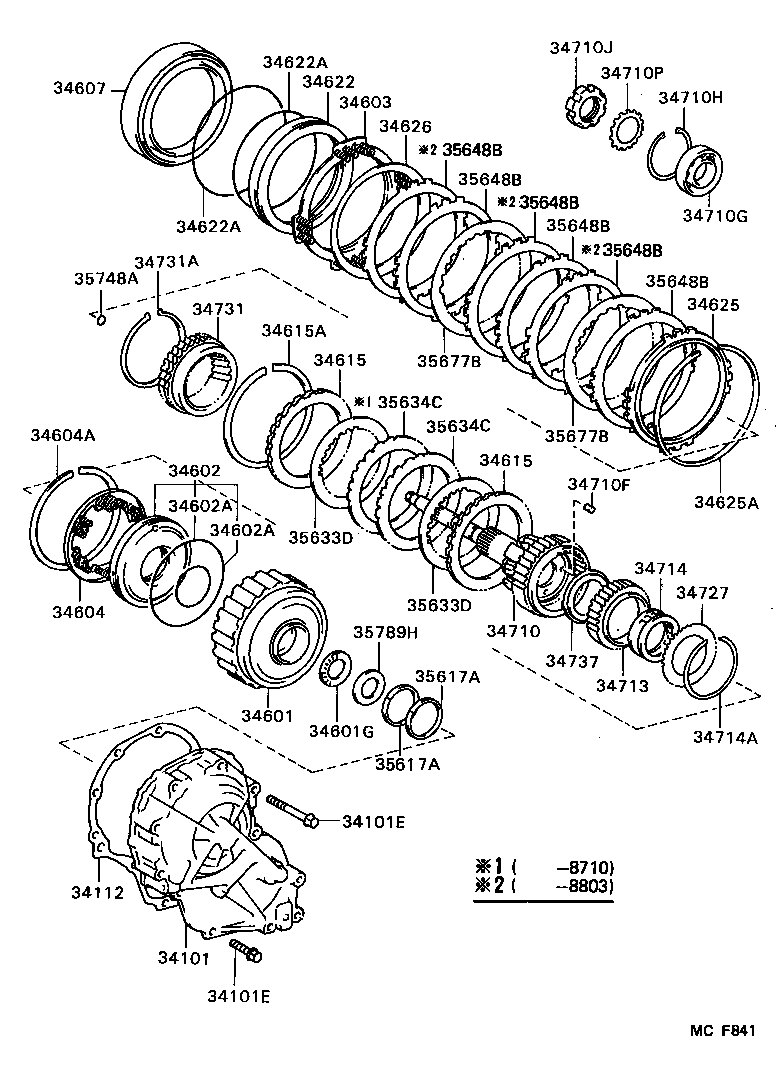 34604-32010 SPRING SUB-ASSY, OVERDRIVE CLUTCH RETURN product image