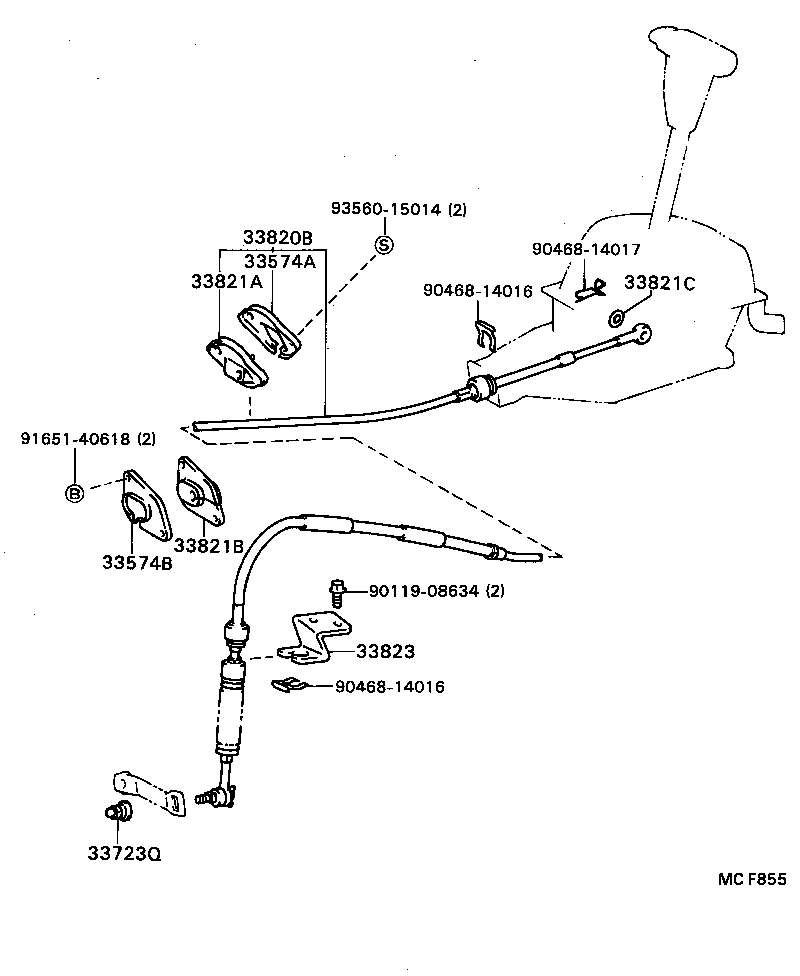 33503-16151 LEVER SUB-ASSY, SHIFT(FOR FLOOR SHIFT) product image