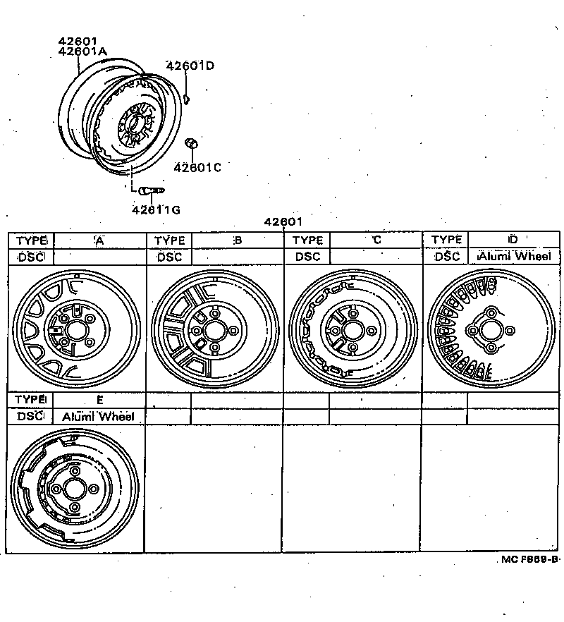 42611-16230 WHEEL, DISC product image