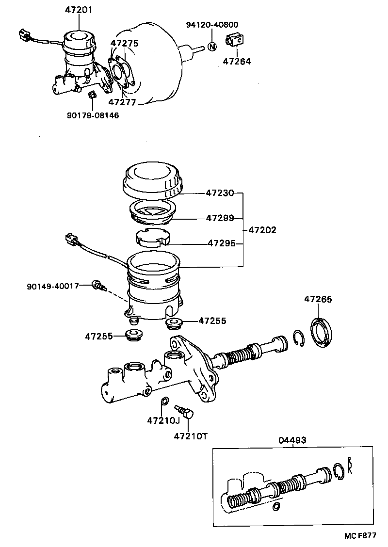 47264-16010 CLEVIS, MASTER CYLINDER PUSH ROD product image