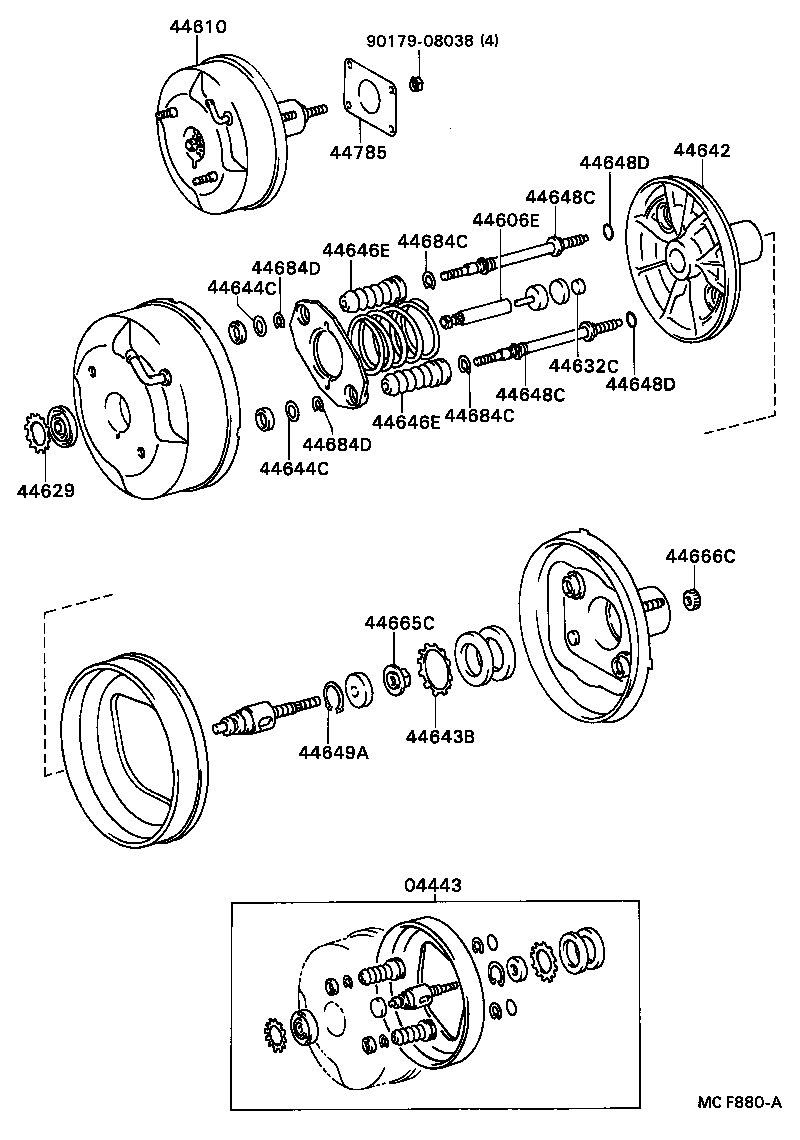 44643-12410 RETAINER, BOOSTER SEAL product image