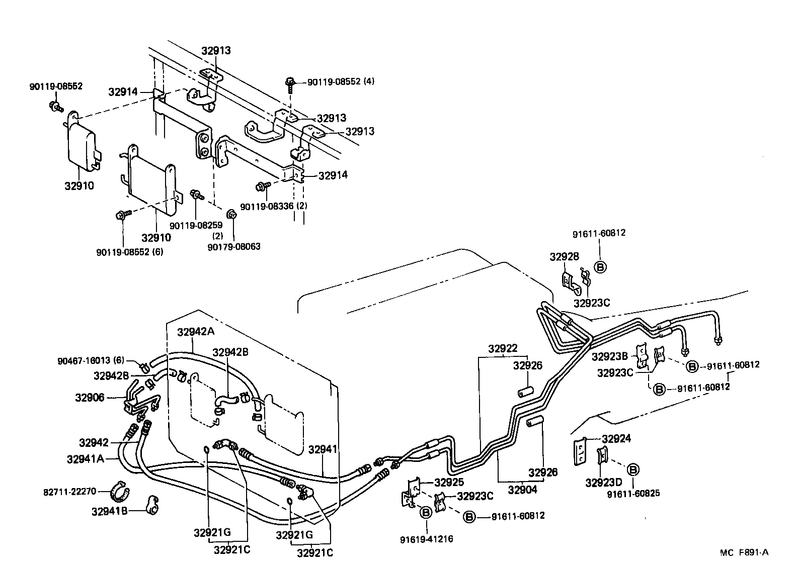 32906-60070 TUBE SUB-ASSY, OIL COOLER, NO.2 product image