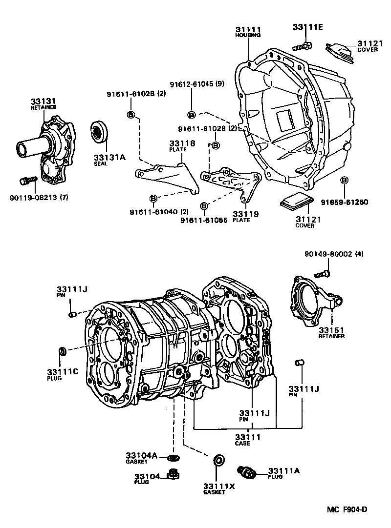 90119-12028 BOLT(FOR TRANSMISSION CASE & ENGINE SETTING) product image