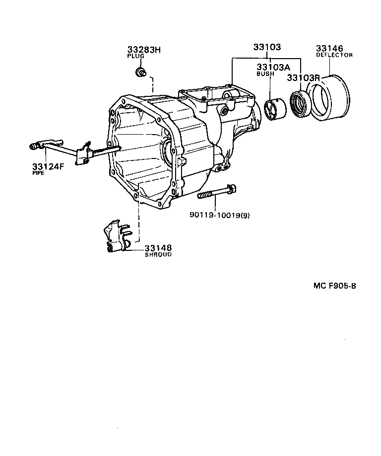 33103-24010 HOUSING SUB-ASSY, EXTENSION(MTM) product image