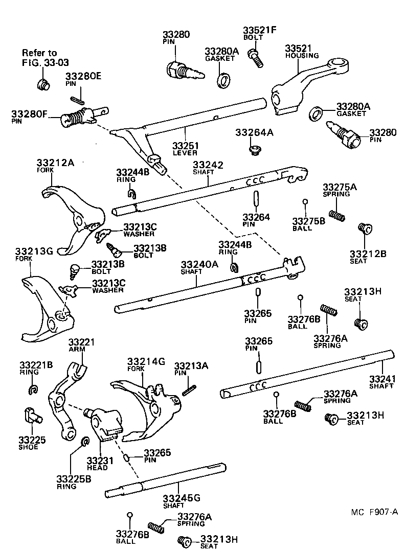 33251-30100 LEVER, SHIFT & SELECT product image