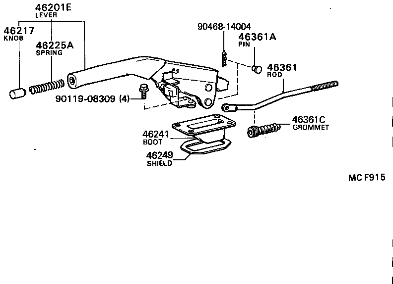 90541-07031 CUSHION, PARKING PEDAL product image