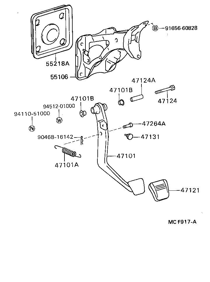 Toyota 90507-12033 SPRING(FOR BRAKE PEDAL RETURN)