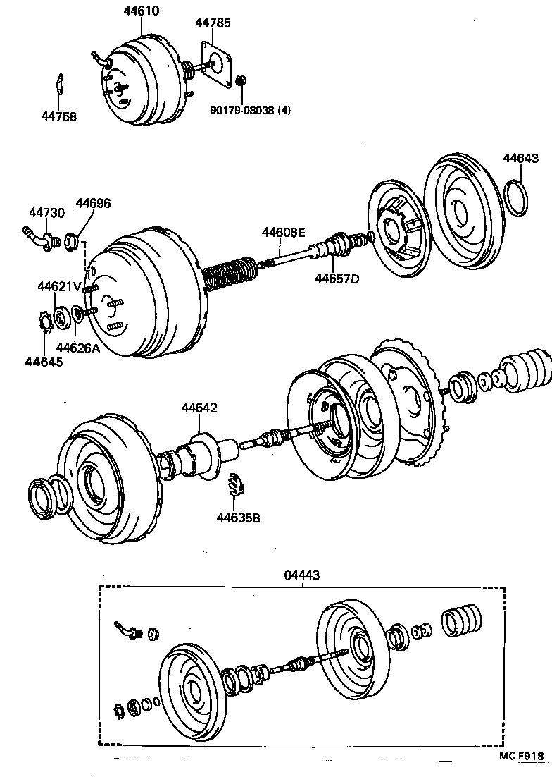 44610-22790 BOOSTER ASSY, BRAKE product image