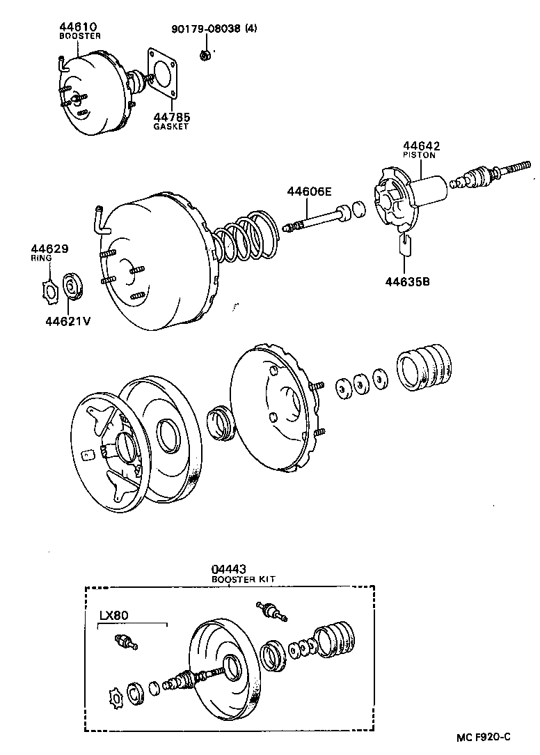 44610-22700 BOOSTER ASSY, BRAKE product image