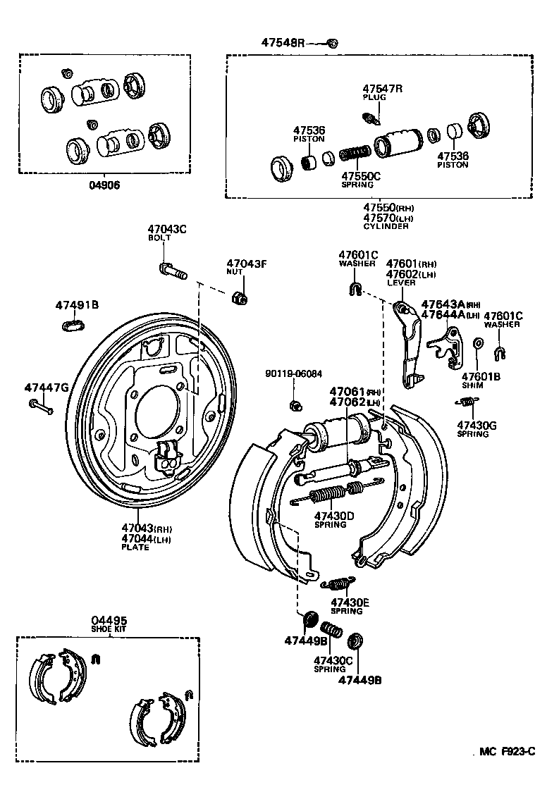 04474-22030 CYLINDER KIT, REAR WHEEL product image