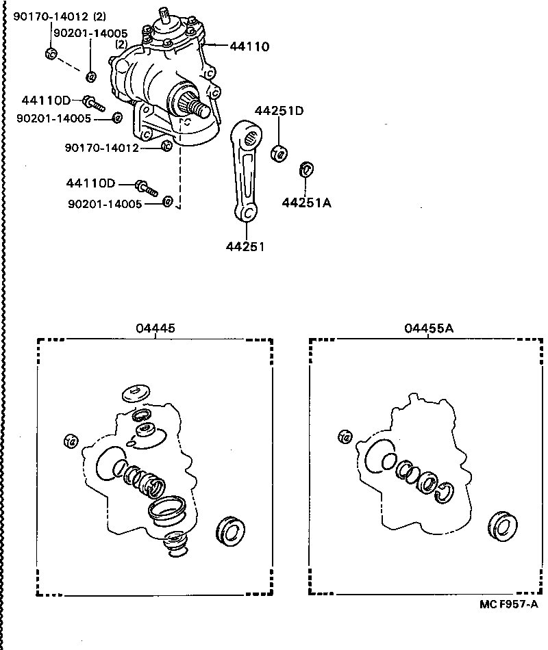 04445-25050 GASKET KIT, POWER STEERING GEAR(FOR RECIRCULATING BALL) product image