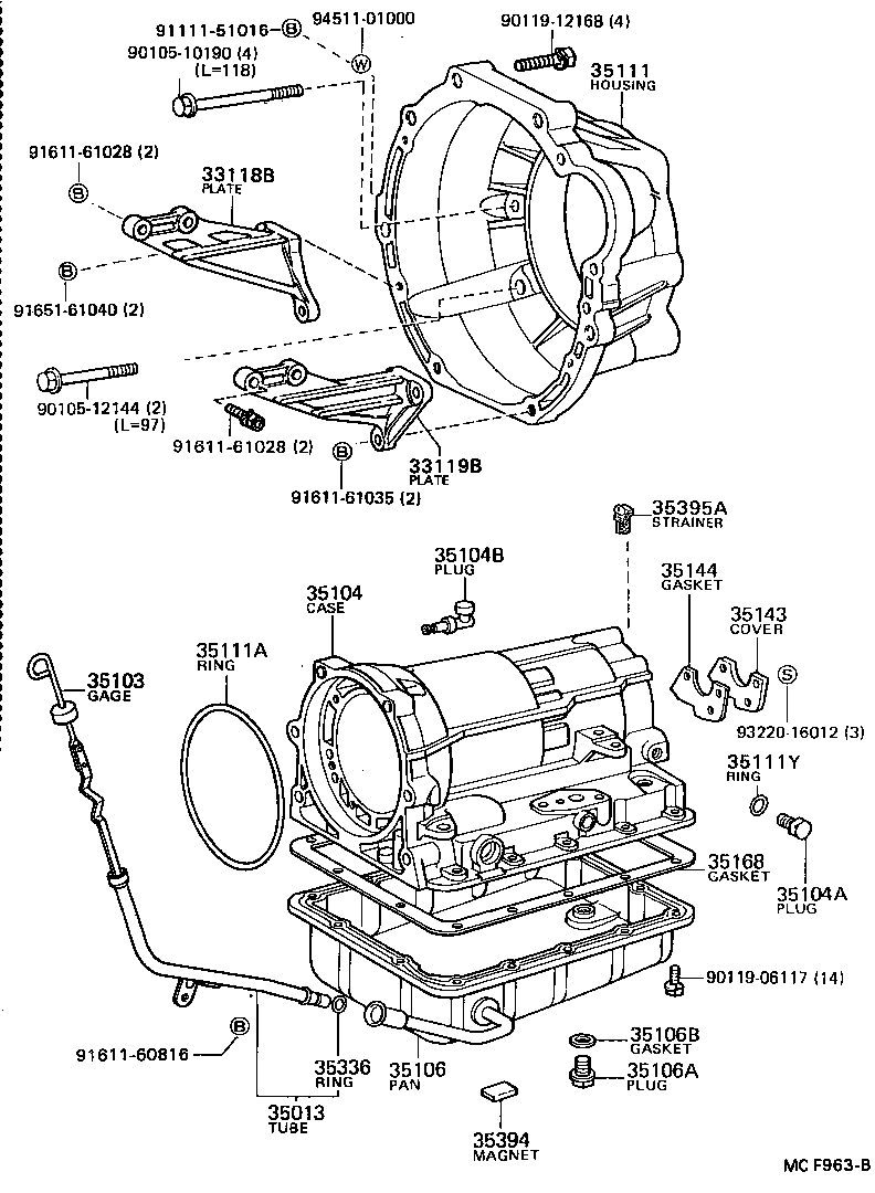 35013-22310 TUBE SUB-ASSY, TRANSMISSION OIL FILLER product image
