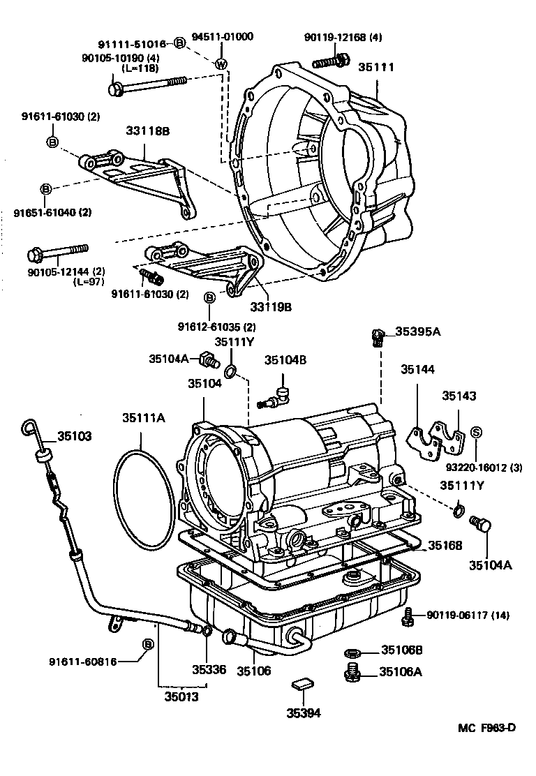 35013-22280 TUBE SUB-ASSY, TRANSMISSION OIL FILLER product image