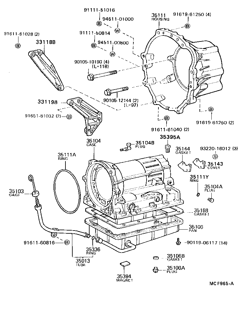 35013-22310 TUBE SUB-ASSY, TRANSMISSION OIL FILLER product image