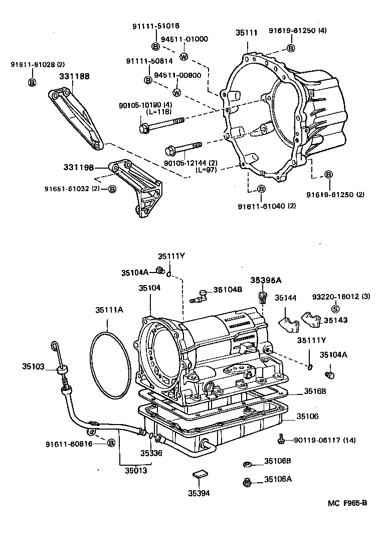 35013-22280 TUBE SUB-ASSY, TRANSMISSION OIL FILLER product image