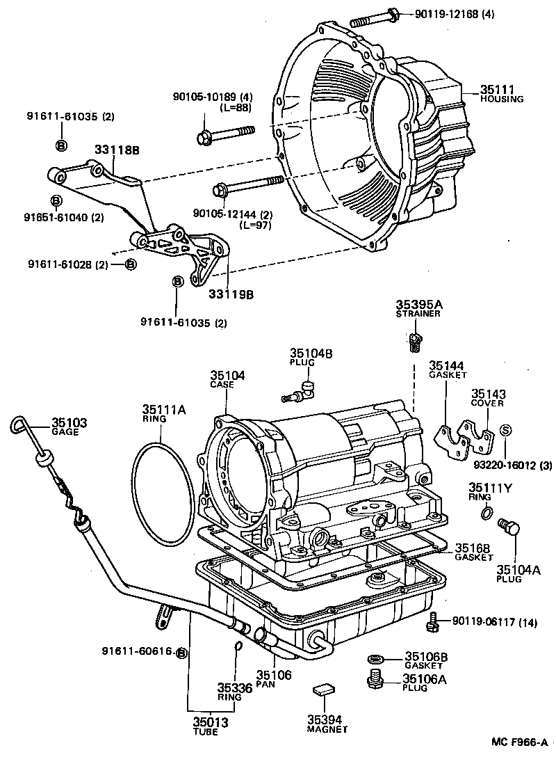 35013-22310 TUBE SUB-ASSY, TRANSMISSION OIL FILLER product image