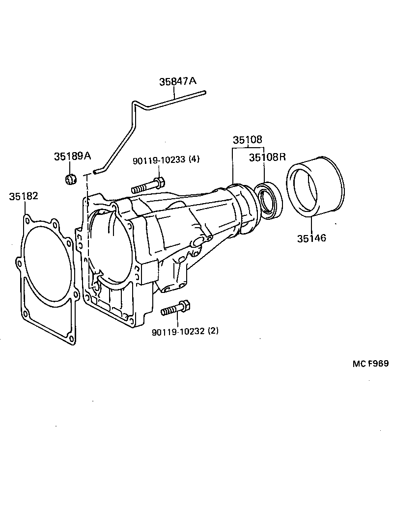 35108-30130 HOUSING SUB-ASSY, EXTENSION (ATM) product image