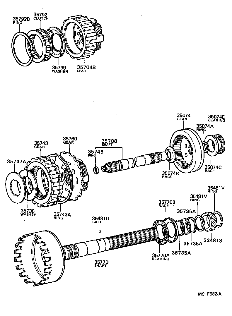 35770-22040 SHAFT ASSY, OUTPUT product image