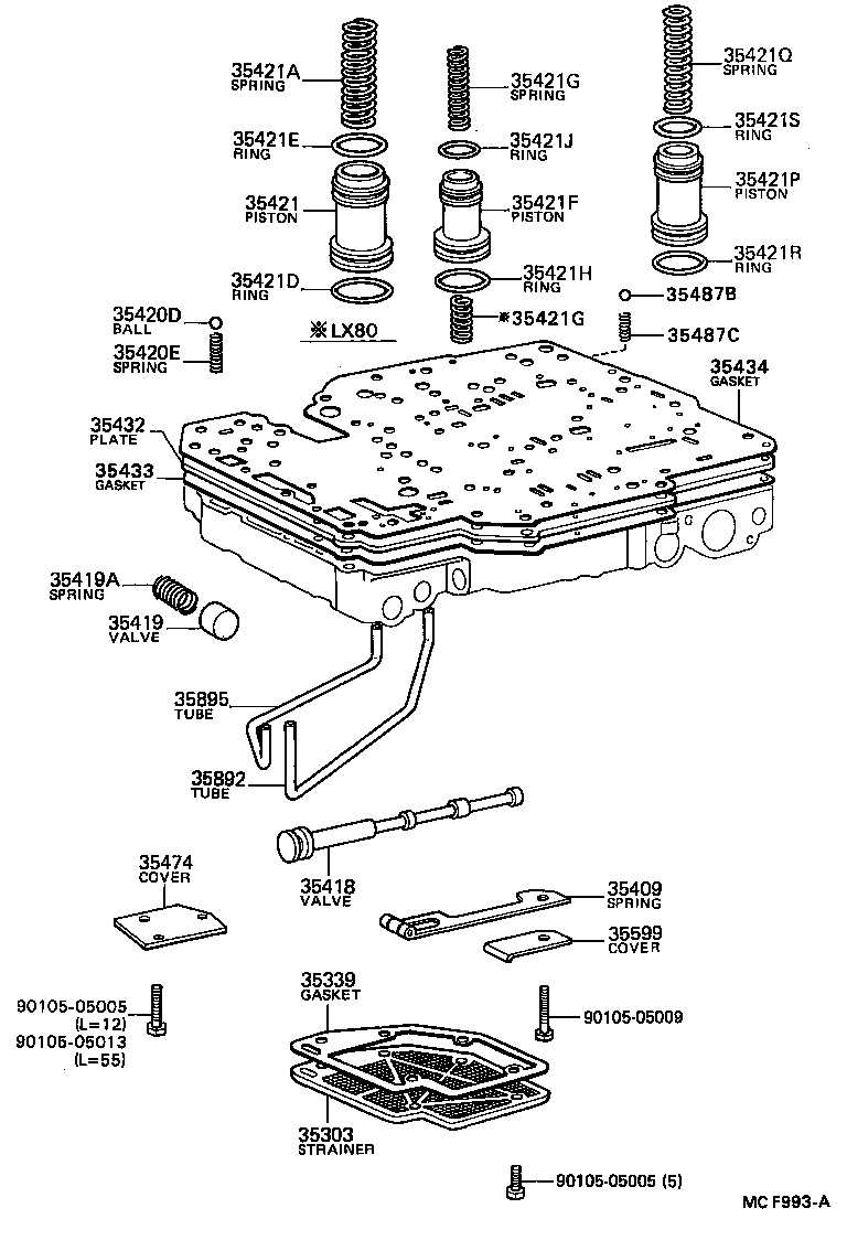 35432-22210 PLATE, VALVE BODY, NO.1 product image