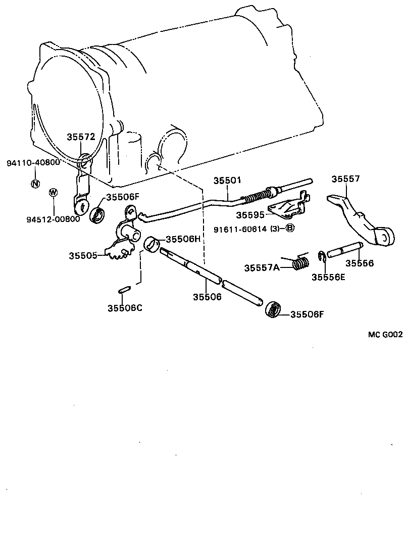 35525-22111 BRACKET, THROTTLE CABLE product image