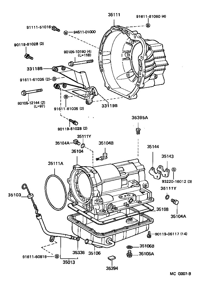 35013-22280 TUBE SUB-ASSY, TRANSMISSION OIL FILLER product image