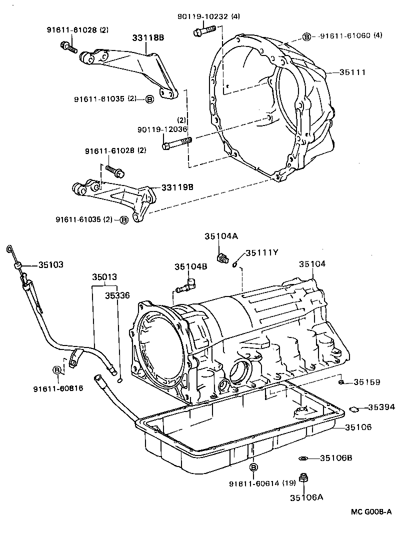 Toyota 35013-22200 TUBE SUB-ASSY, TRANSMISSION OIL FILLER