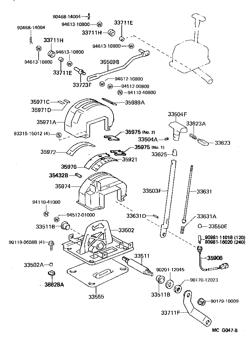33504-60060-01 KNOB SUB-ASSY, SHIFT LEVER product image