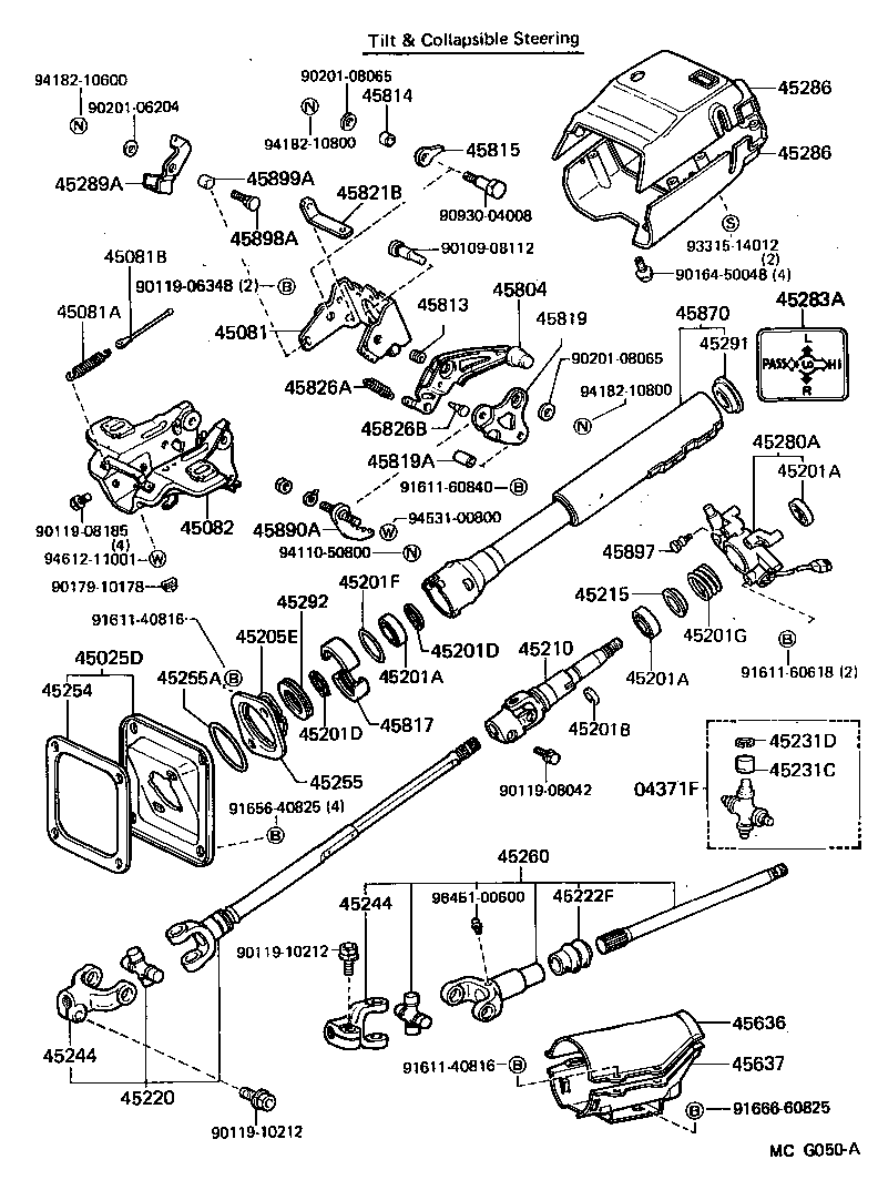 45280-60270 BRACKET ASSY, STEERING COLUMN, UPPER product image