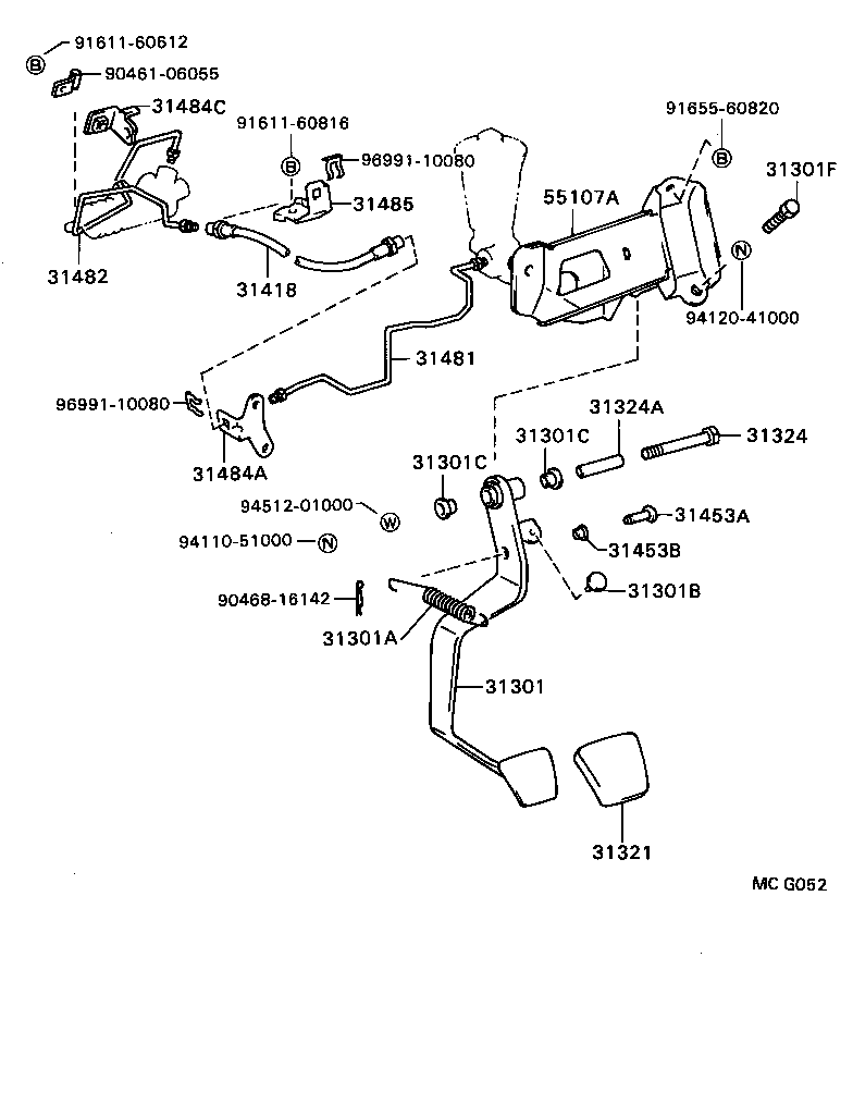 31482-32070 TUBE, CLUTCH RELEASE CYLINDER TO FLEXIBLE HOSE product image