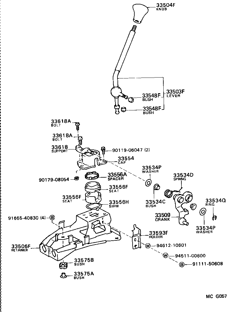 33822-32070 CABLE TRANSMISSION CONTROL SELECT (FOR FLOOR SHIFT) product image