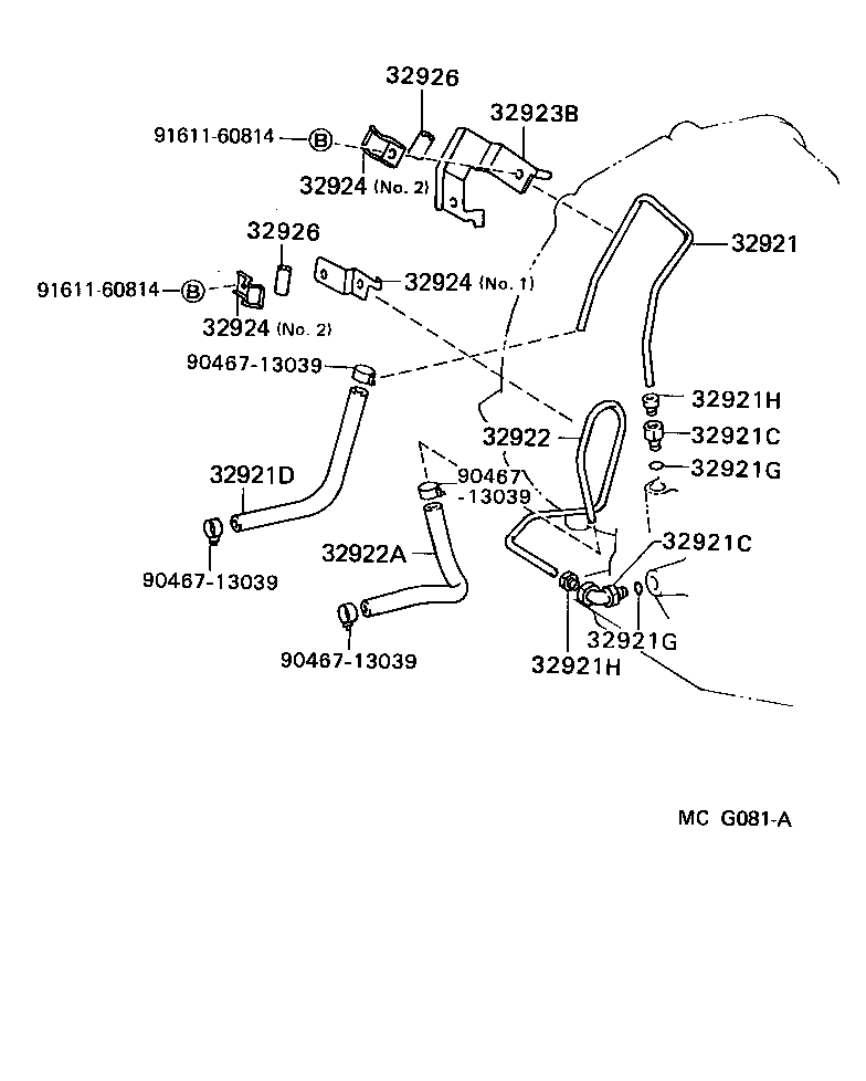 Toyota 32941-16060 HOSE(FOR OIL COOLER INLET)