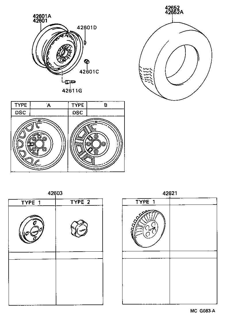 Toyota 42652-16280 TIRE
