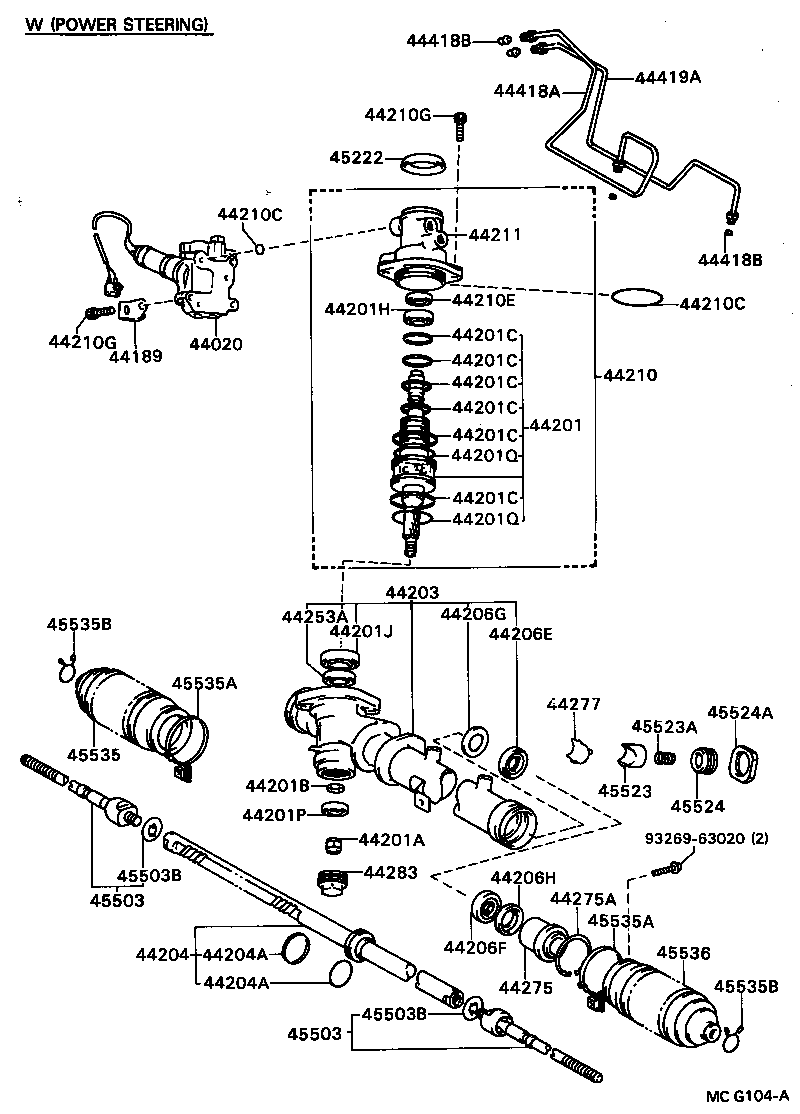 44250-32091 GEAR ASSY, POWER STEERING(FOR RACK & PINION) product image