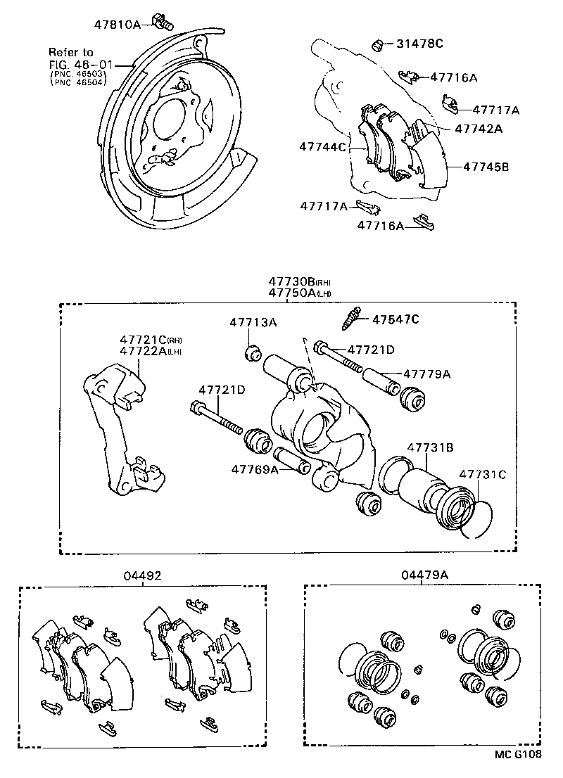 04492-32060 PAD KIT, DISC BRAKE, REAR product image