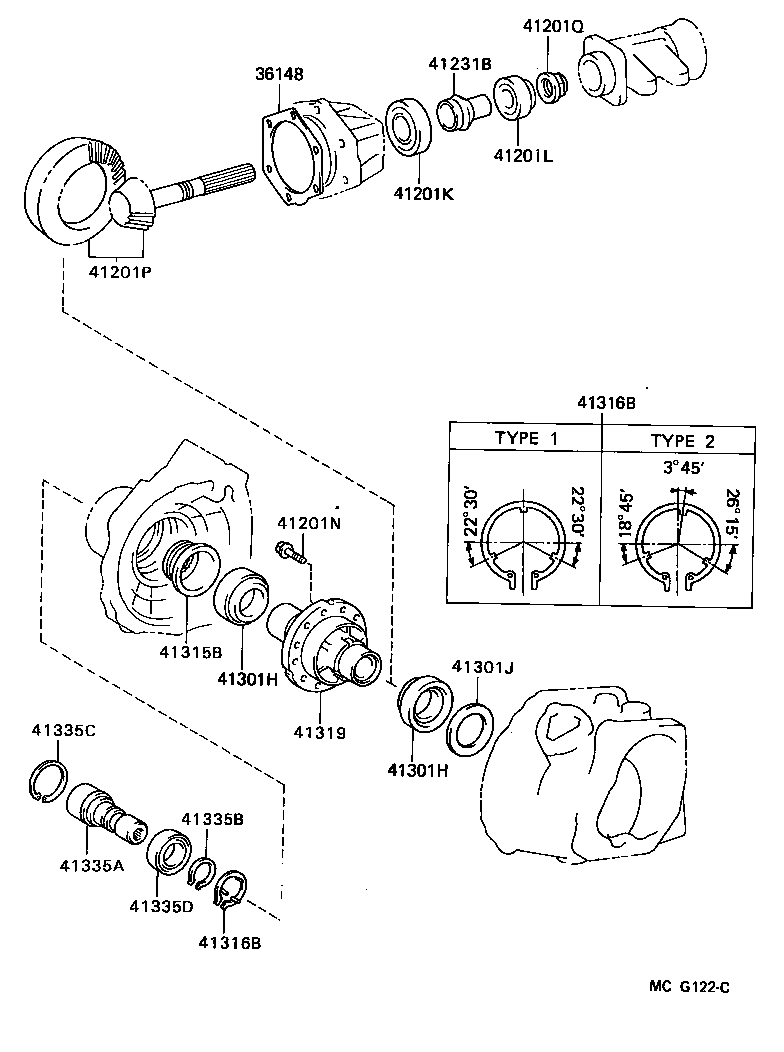 Toyota 41331-32040 GEAR, CENTER DIFFERENTIAL SIDE