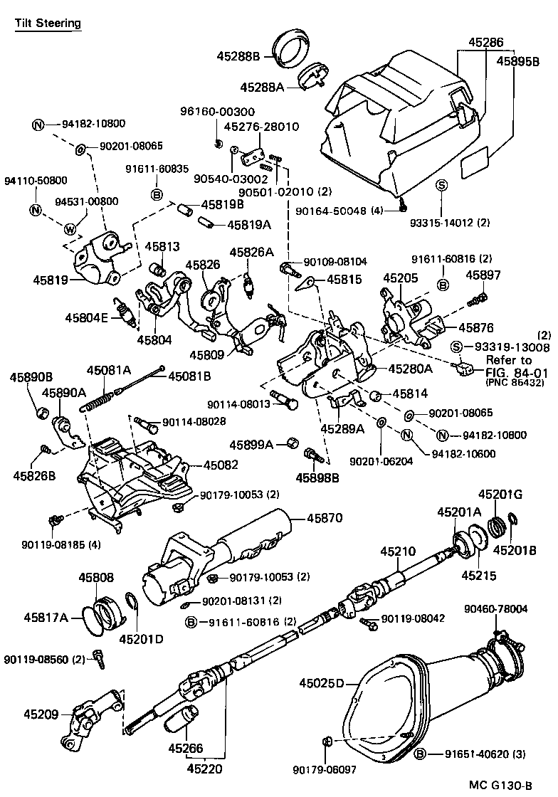 Toyota 45280-32230 BRACKET ASSY, STEERING COLUMN, UPPER