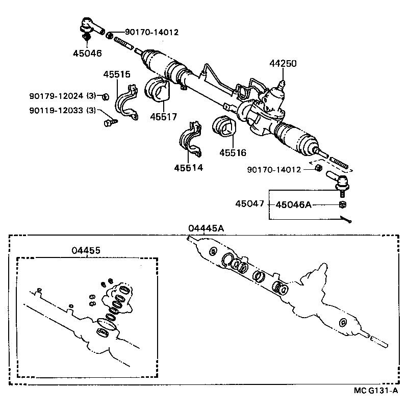 44250-32062 GEAR ASSY, POWER STEERING(FOR RACK & PINION) product image