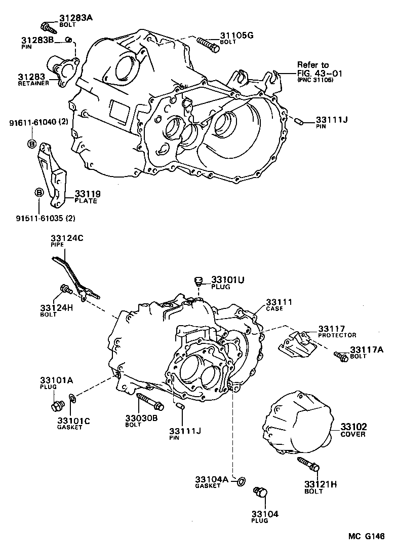 33101-32011 CASE, MANUAL TRANSMISSION product image