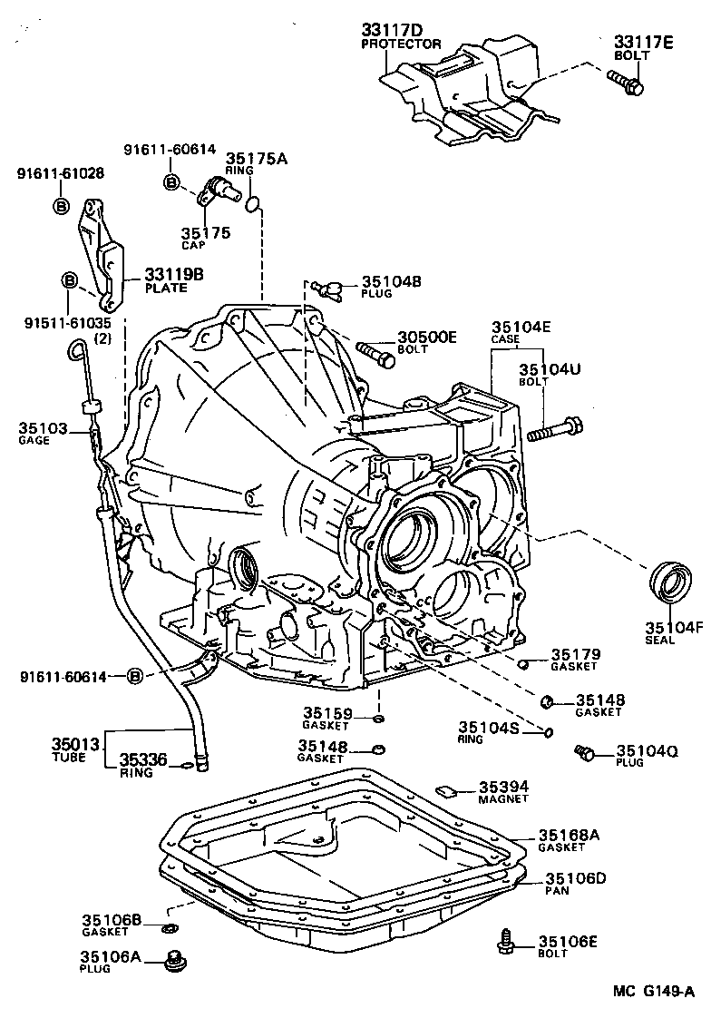 Toyota 35106-32032 PAN SUB-ASSY, AUTOMATIC TRANSAXLE OIL