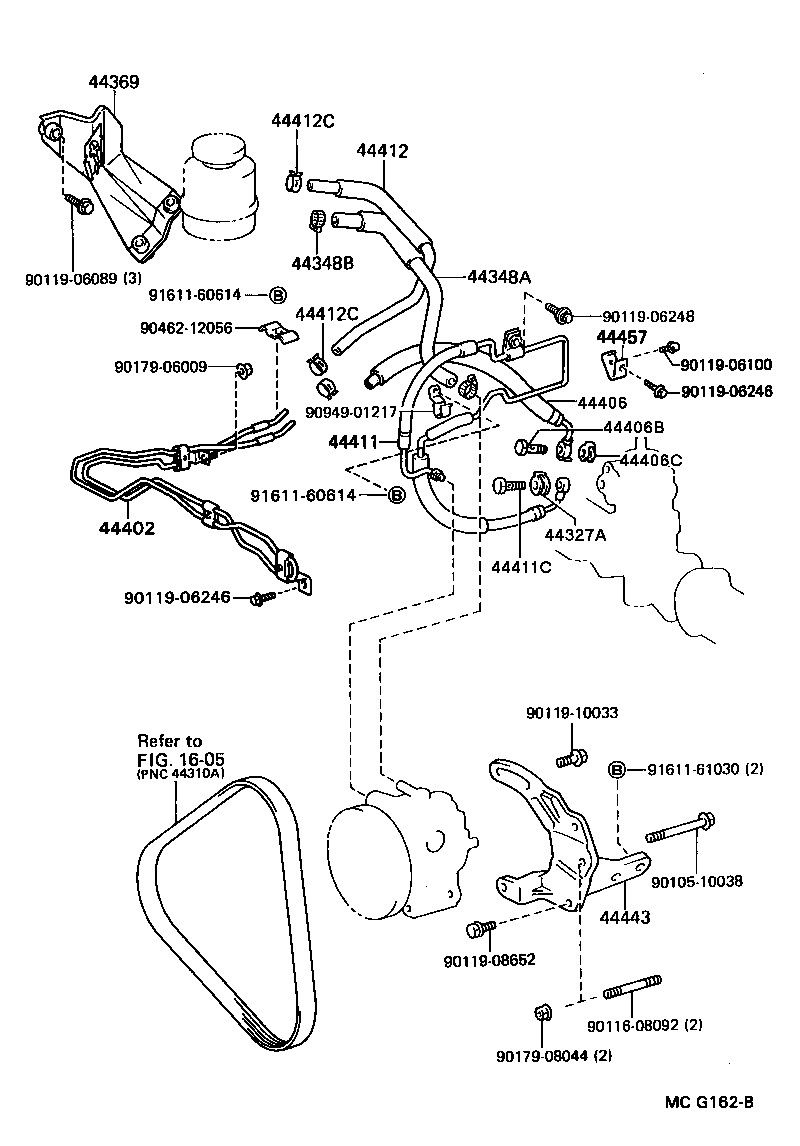 44348-14110 HOSE, OIL RESERVOIR TO PUMP, NO.1 product image