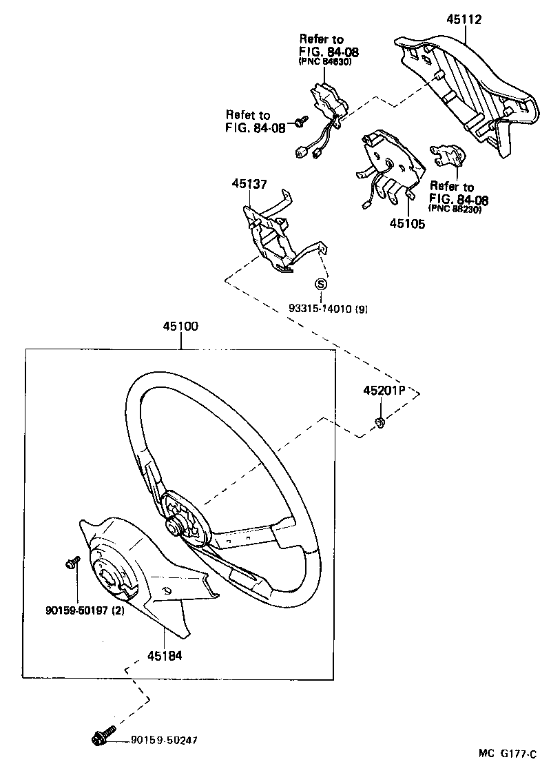 45100-14520 WHEEL ASSY, STEERING product image