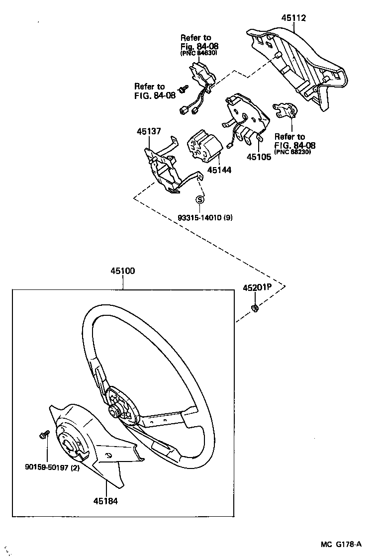 45100-14511 WHEEL ASSY, STEERING product image