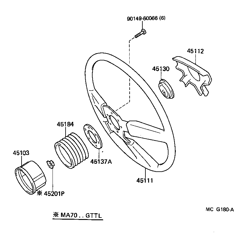 45100-14520 WHEEL ASSY, STEERING product image