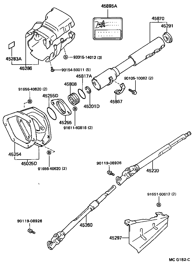 45286-14937 COVER, STEERING COLUMN product image