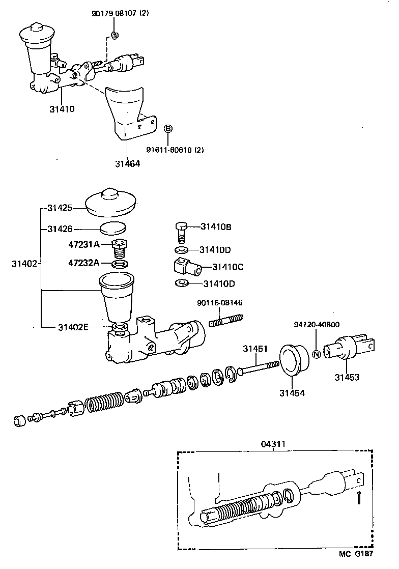 31402-14020 RESERVOIR SUB-ASSY, CLUTCH MASTER CYLINDER product image