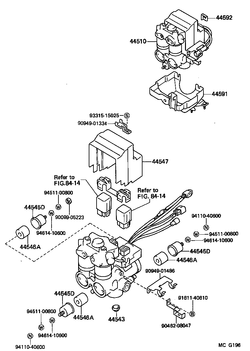 47312-14220 TUBE, FRONT BRAKE, NO.6 product image