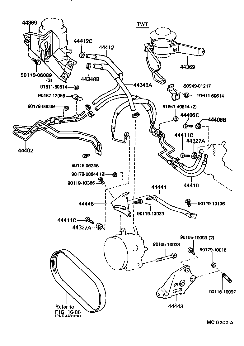Toyota 44410-14140 TUBE ASSY, PRESSURE FEED
